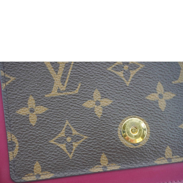 LOUIS VUITTON Flore Monogram Canvas Chain Wallet Fuchsia
