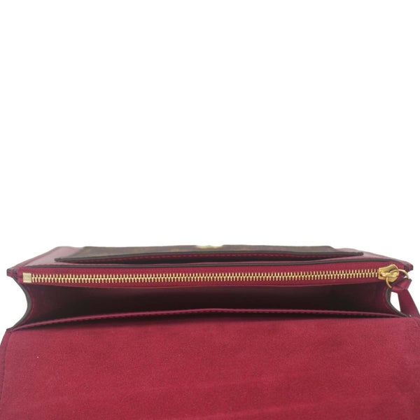 LOUIS VUITTON Flore Monogram Canvas Chain Wallet Fuchsia