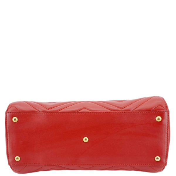 GUCCI GG Marmont Calfskin Matelasse Leather Shoulder Bag Red 448054