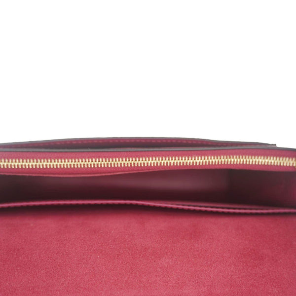 LOUIS VUITTON Flore Monogram Canvas Chain Wallet Fuchsia