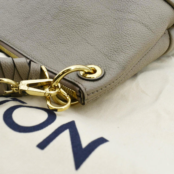 LOUIS VUITTON Maida Monogram Empreinte Leather Hobo Shoulder Bag Tourterelle