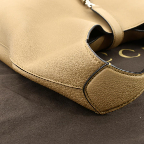 GUCCI Jackie Soft Leather Hobo Bag Beige 362968
