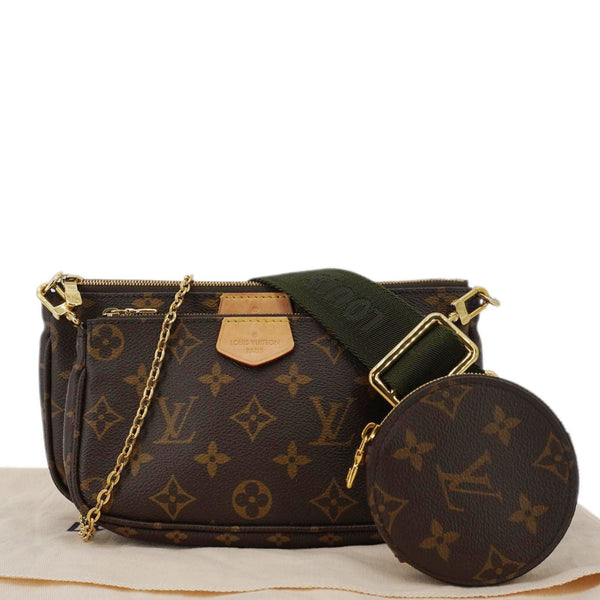 LOUIS VUITTON Multi Pochette Accessoires Monogram Canvas Crossbody Bag Brown