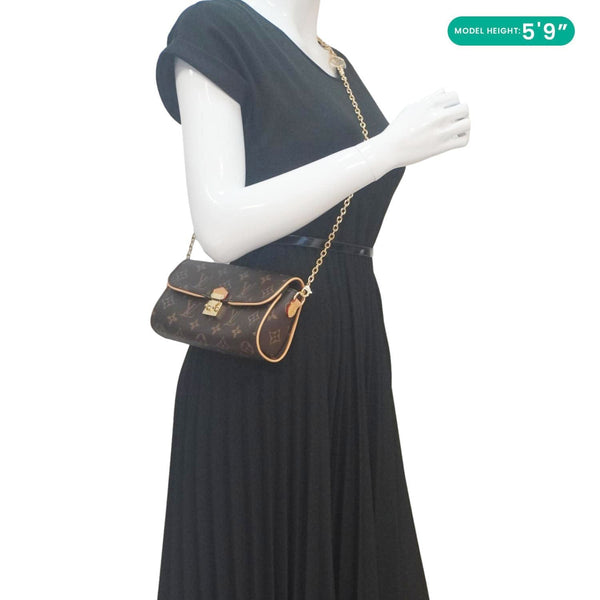 LOUIS VUITTON Camille Pochette Monogram Canvas Shoulder Bag Brown