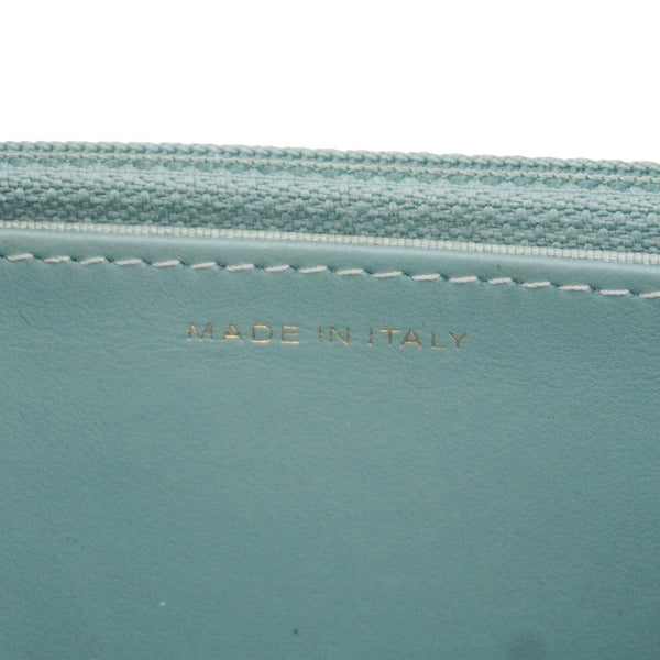 CHANEL Wallet On Chain Quilted Caviar Leather Crossbody Bag Sea Green