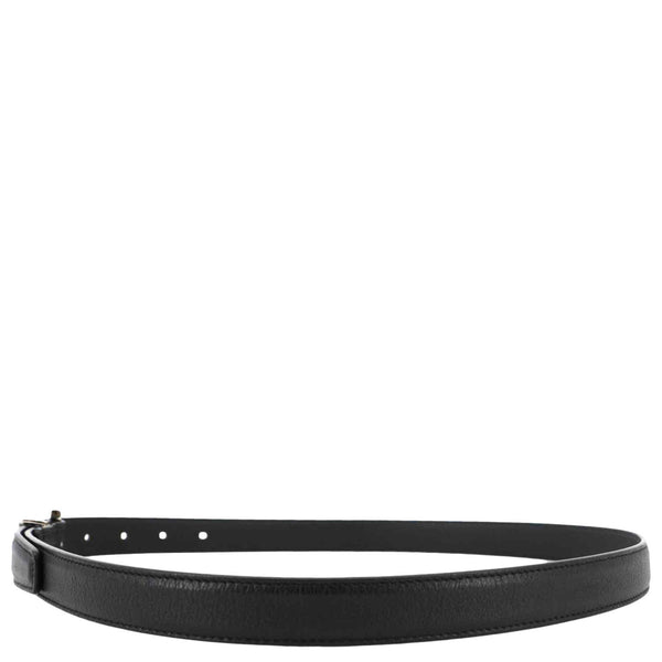 YVES SAINT LAURENT Square Buckle Leather Belt Black Size 75