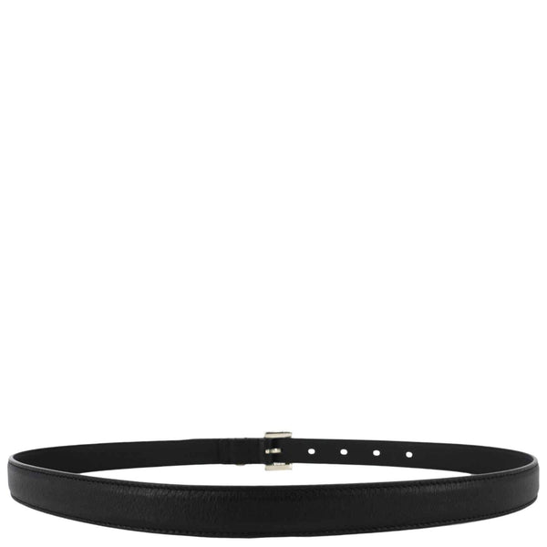 YVES SAINT LAURENT Square Buckle Leather Belt Black Size 75
