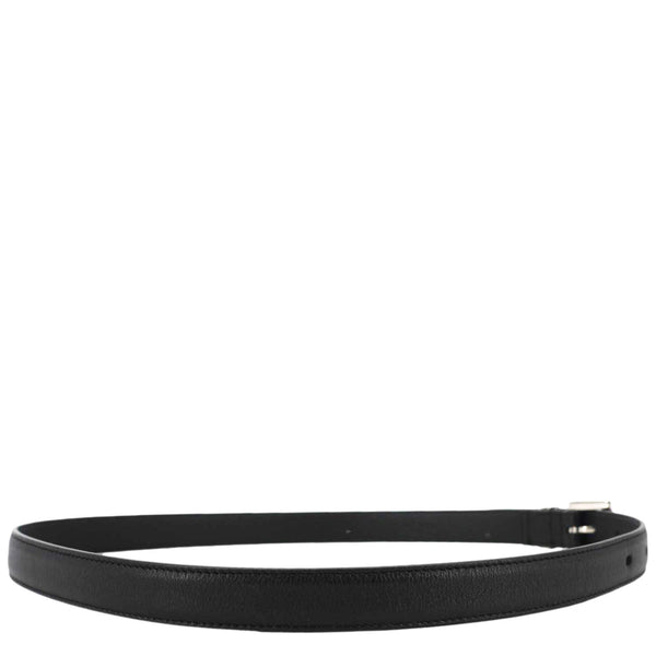 YVES SAINT LAURENT Square Buckle Leather Belt Black Size 75