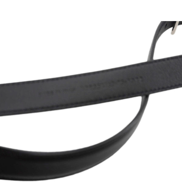 YVES SAINT LAURENT Square Buckle Leather Belt Black Size 75