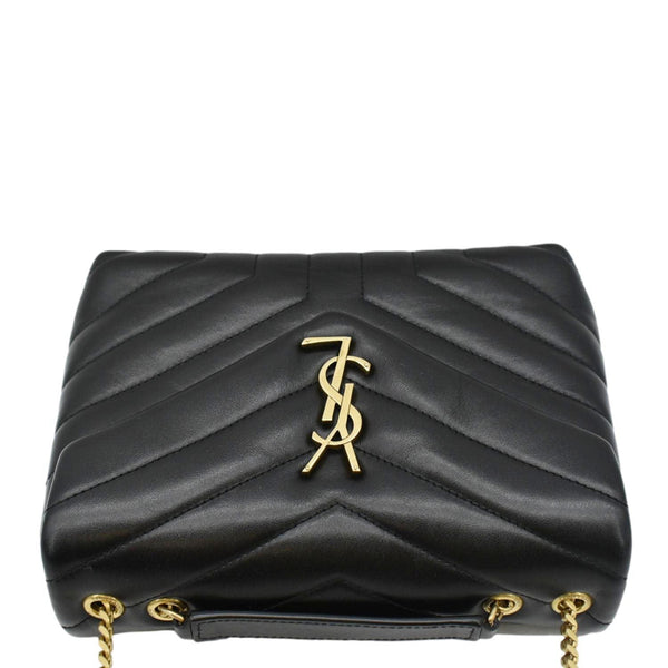 YVES SAINT LAURENT Loulou Toy Matelasse Leather Crossbody Bag Black