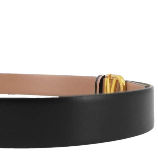 VALENTINO Garavani VLogo Signature Leather Reversible Belt Beige