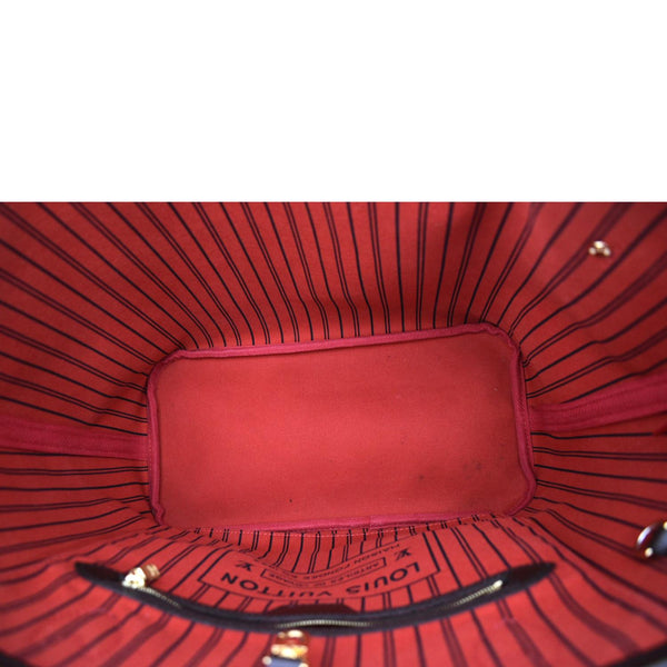 LOUIS VUITTON Neverfull MM Damier Ebene Shoulder Bag Brown