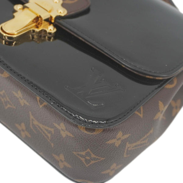 LOUIS VUITTON Cherrywood BB Monogram Vernis Crossbody Bag Black