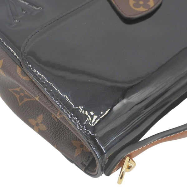 LOUIS VUITTON Cherrywood BB Monogram Vernis Crossbody Bag Black