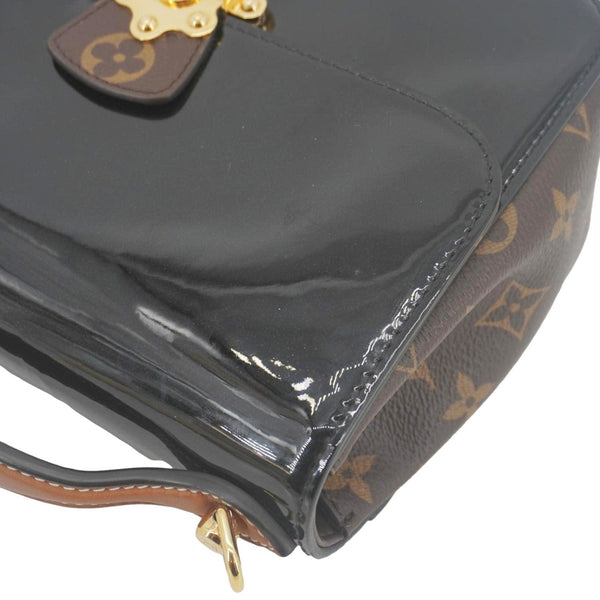 LOUIS VUITTON Cherrywood BB Monogram Vernis Crossbody Bag Black