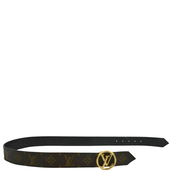 LOUIS VUITTON Monogram Canvas Circle Reversible Belt Brown Size 80/32