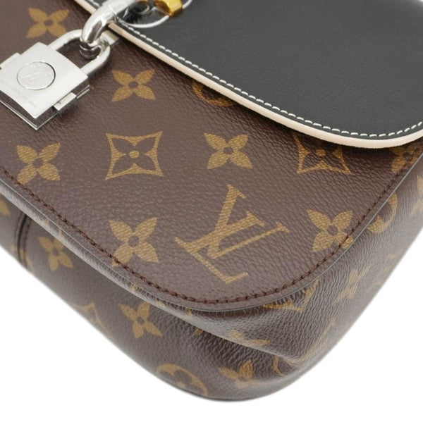 LOUIS VUITTON Chain It Monogram Canvas Top Handle Crossbody Bag Brown