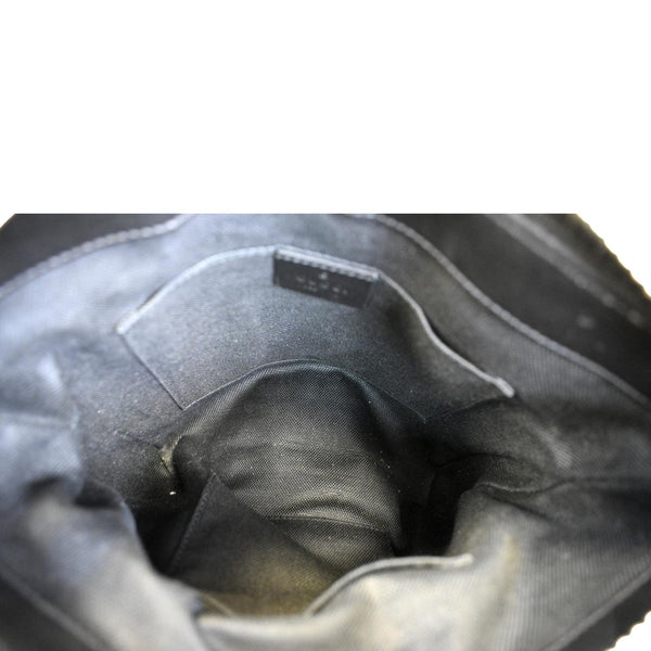 GUCCI Small GG Supreme Canvas Messenger Bag Black 523599