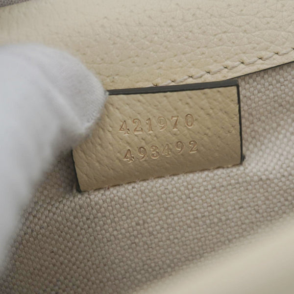 GUCCI Dionysus Mini Leather Crossbody Bag Cream 421970