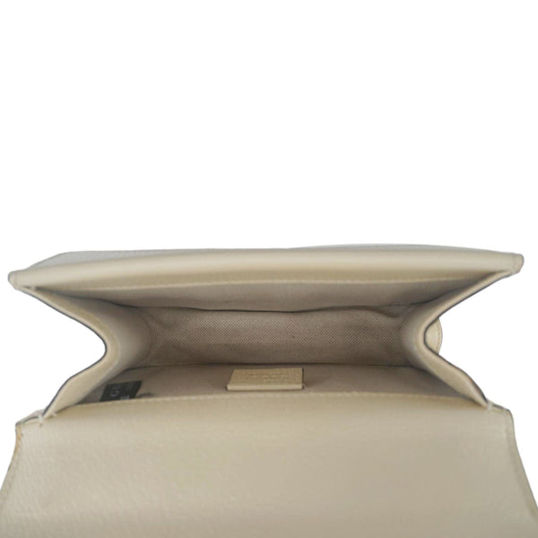 GUCCI Dionysus Mini Leather Crossbody Bag Cream 421970