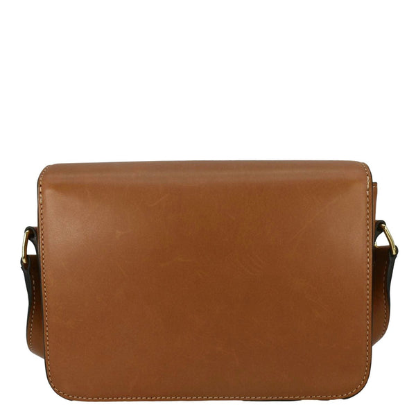 CELINE Teen Triomphe Leather Shoulder Bag Brown