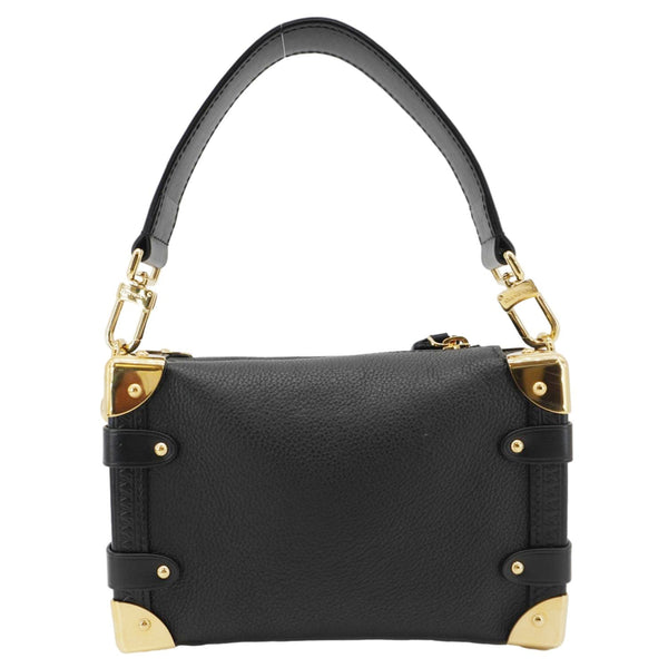 LOUIS VUITTON Side Trunk Leather Tote Bag Black