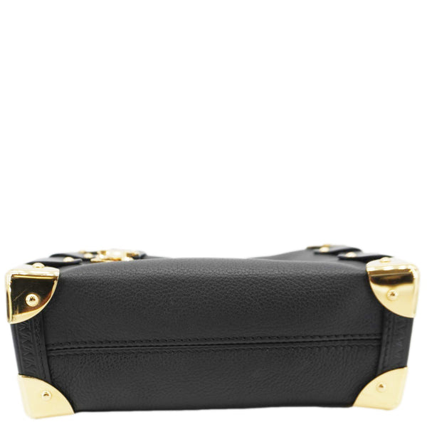 LOUIS VUITTON Side Trunk Leather Tote Bag Black