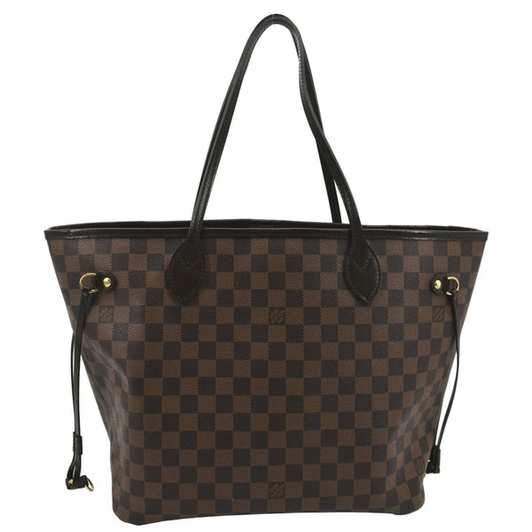 LOUIS VUITTON Neverfull MM Damier Ebene Shoulder Bag Brown