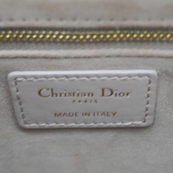 CHRISTIAN DIOR Lady Dior Medium Cannage Leather Crossbody Bag Rose Pink