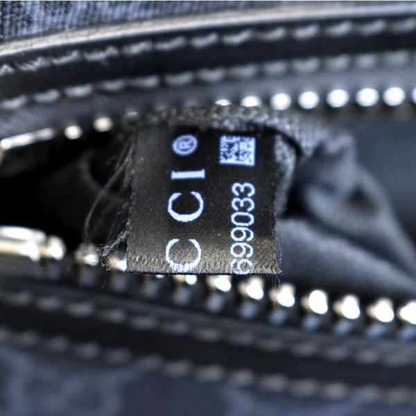 GUCCI Small GG Supreme Canvas Messenger Bag Black 523599