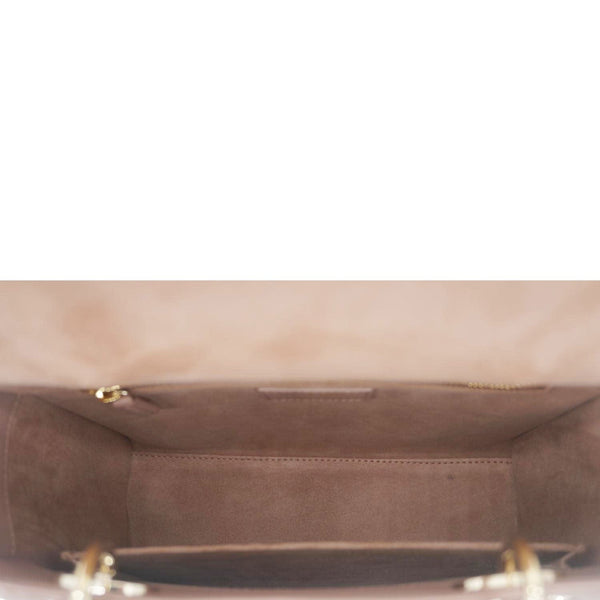 CHRISTIAN DIOR Lady Dior Medium Cannage Leather Crossbody Bag Rose Pink