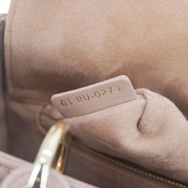 CHRISTIAN DIOR Lady Dior Medium Cannage Leather Crossbody Bag Rose Pink