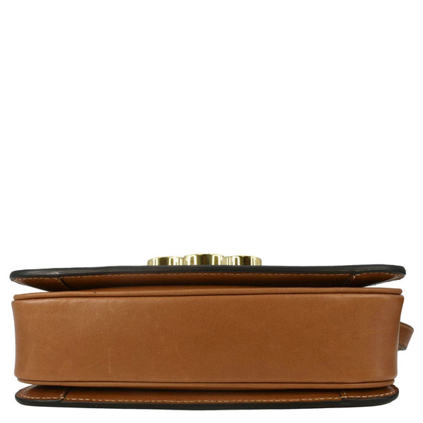 CELINE Teen Triomphe Leather Shoulder Bag Brown