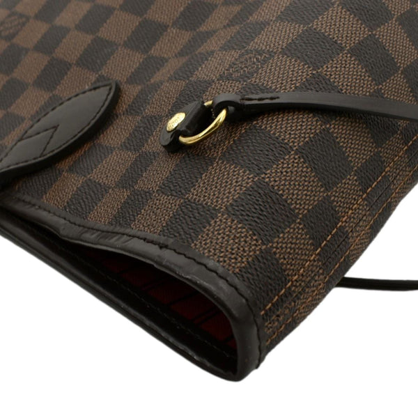 LOUIS VUITTON Neverfull MM Damier Ebene Shoulder Bag Brown