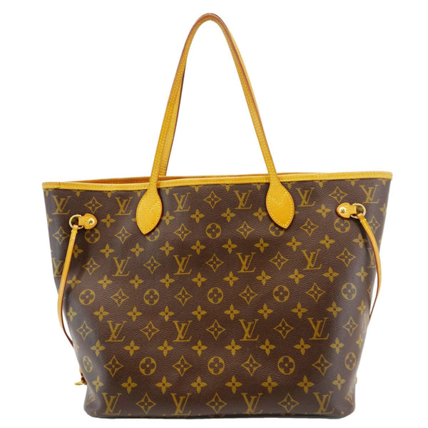 LOUIS VUITTON Neverfull MM V Monogram Canvas Tote Bag Brown