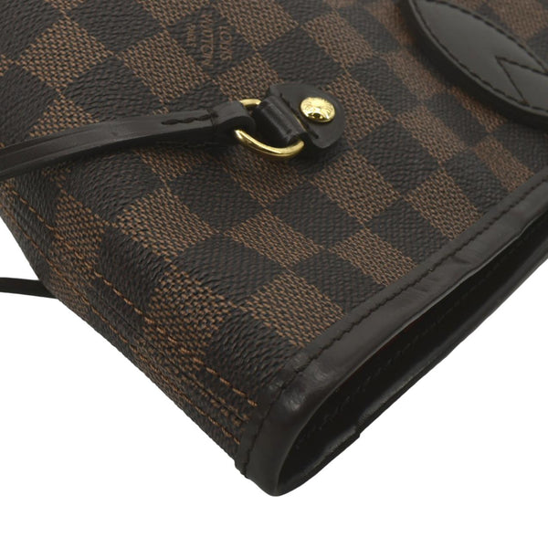 LOUIS VUITTON Neverfull MM Damier Ebene Shoulder Bag Brown