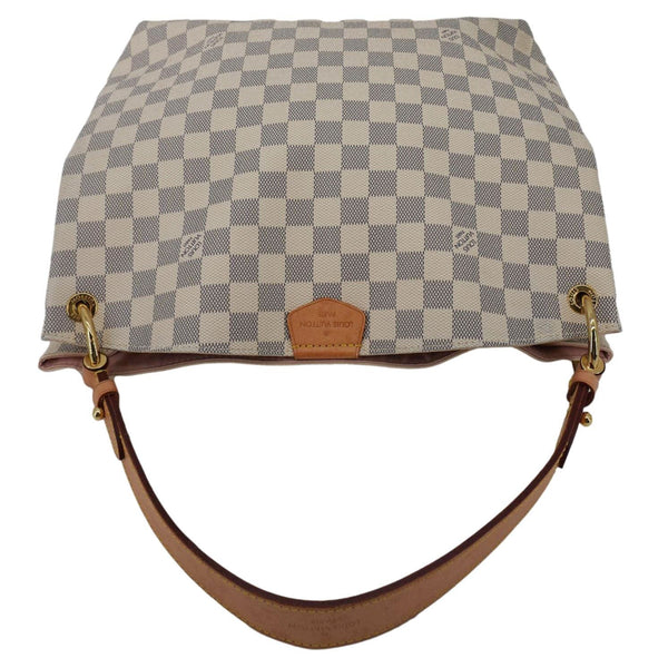 LOUIS VUITTON Graceful MM Damier Azur Shoulder Bag Rose Ballerine