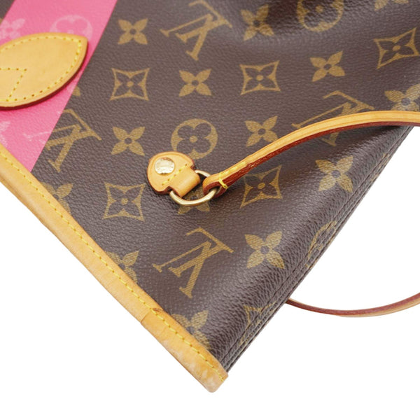LOUIS VUITTON Neverfull MM V Monogram Canvas Tote Bag Brown