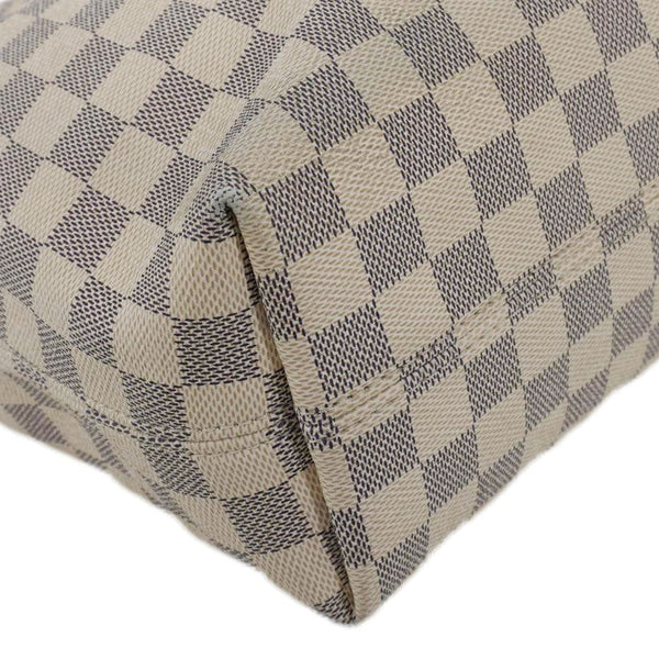 LOUIS VUITTON Graceful MM Damier Azur Shoulder Bag Rose Ballerine