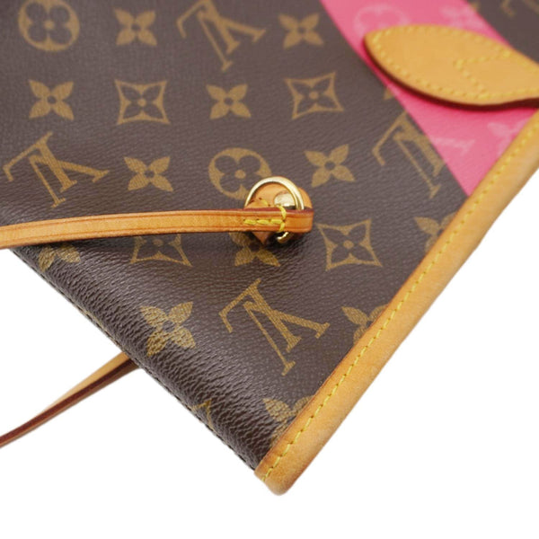 LOUIS VUITTON Neverfull MM V Monogram Canvas Tote Bag Brown