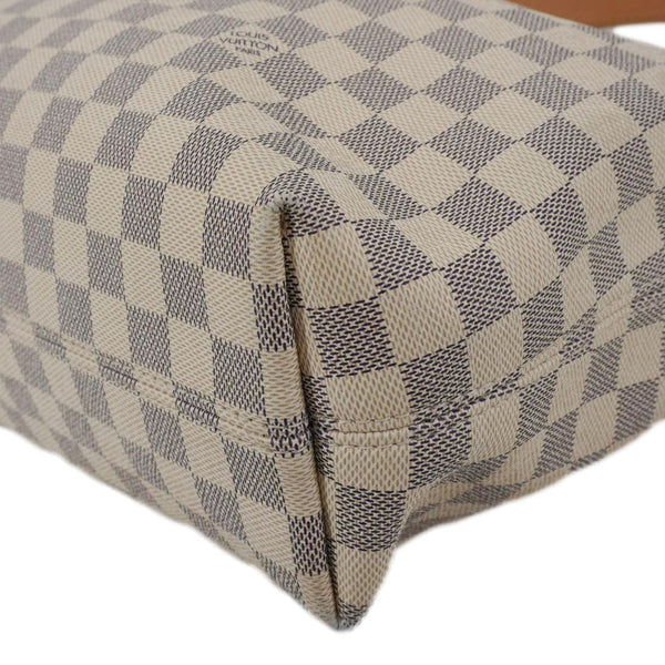 LOUIS VUITTON Graceful MM Damier Azur Shoulder Bag Rose Ballerine