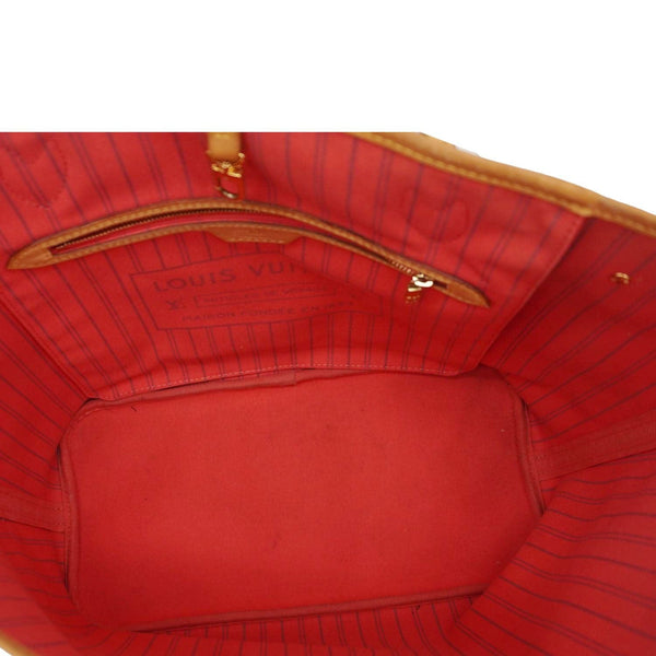 LOUIS VUITTON Neverfull MM V Monogram Canvas Tote Bag Brown