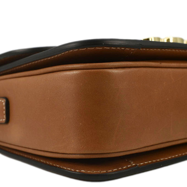 CELINE Teen Triomphe Leather Shoulder Bag Brown