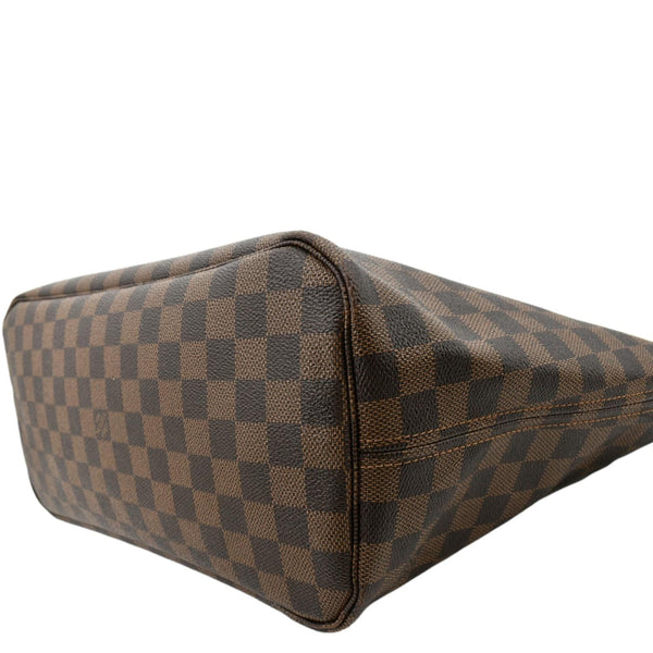 LOUIS VUITTON Neverfull MM Damier Ebene Shoulder Bag Brown