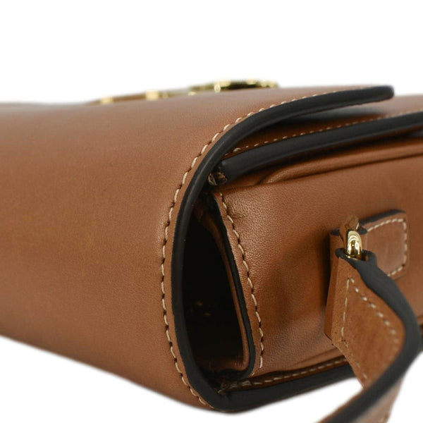 CELINE Teen Triomphe Leather Shoulder Bag Brown