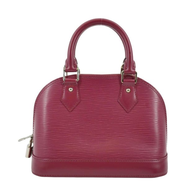 LOUIS VUITTON Alma BB Epi Leather Satchel Crossbody Bag Red