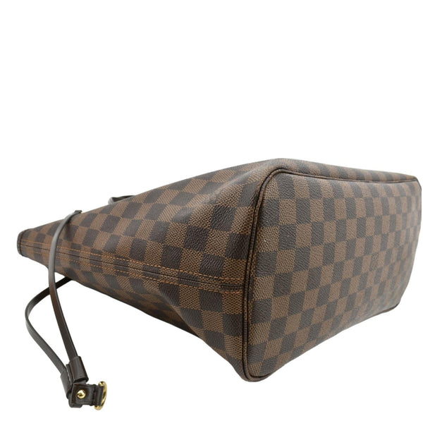 LOUIS VUITTON Neverfull MM Damier Ebene Shoulder Bag Brown
