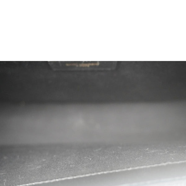 YVES SAINT LAURENT Envelope Flap Leather Chain Shoulder Bag Black