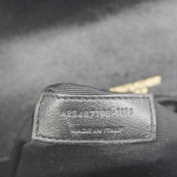 YVES SAINT LAURENT Envelope Flap Leather Chain Shoulder Bag Black