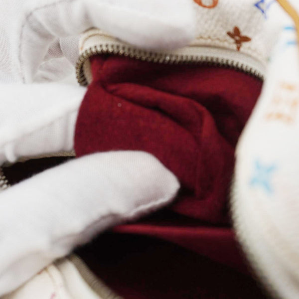 LOUIS VUITTON Trousse Wapity Monogram Multicolor Cosmetic Pouch White